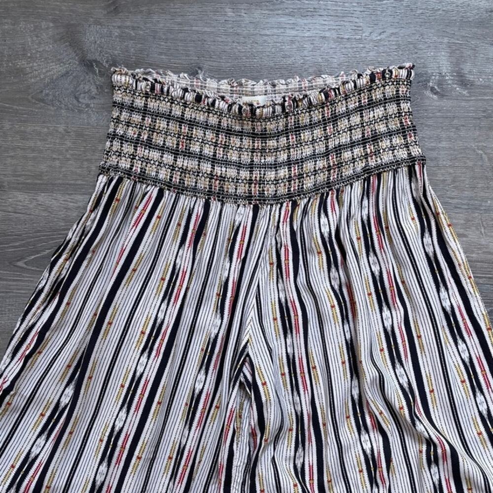 MAEVE by Anthropologie Zamirah Pants Smocked Sz LP Boho Printed Wide-Leg - Picture 2 of 8